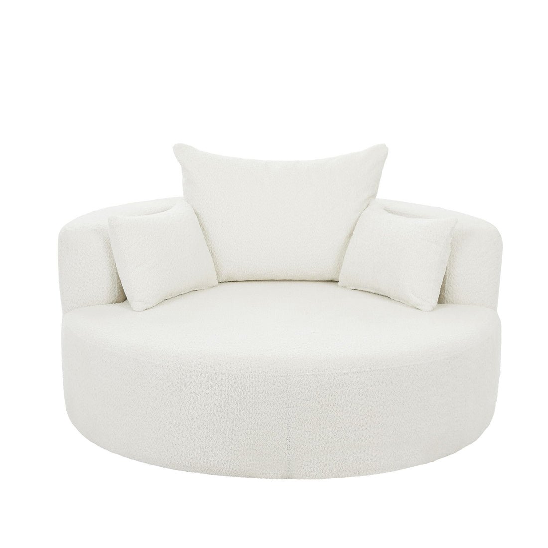 360° Swivel Chair Accent Barrel Chair With Removable Pillows