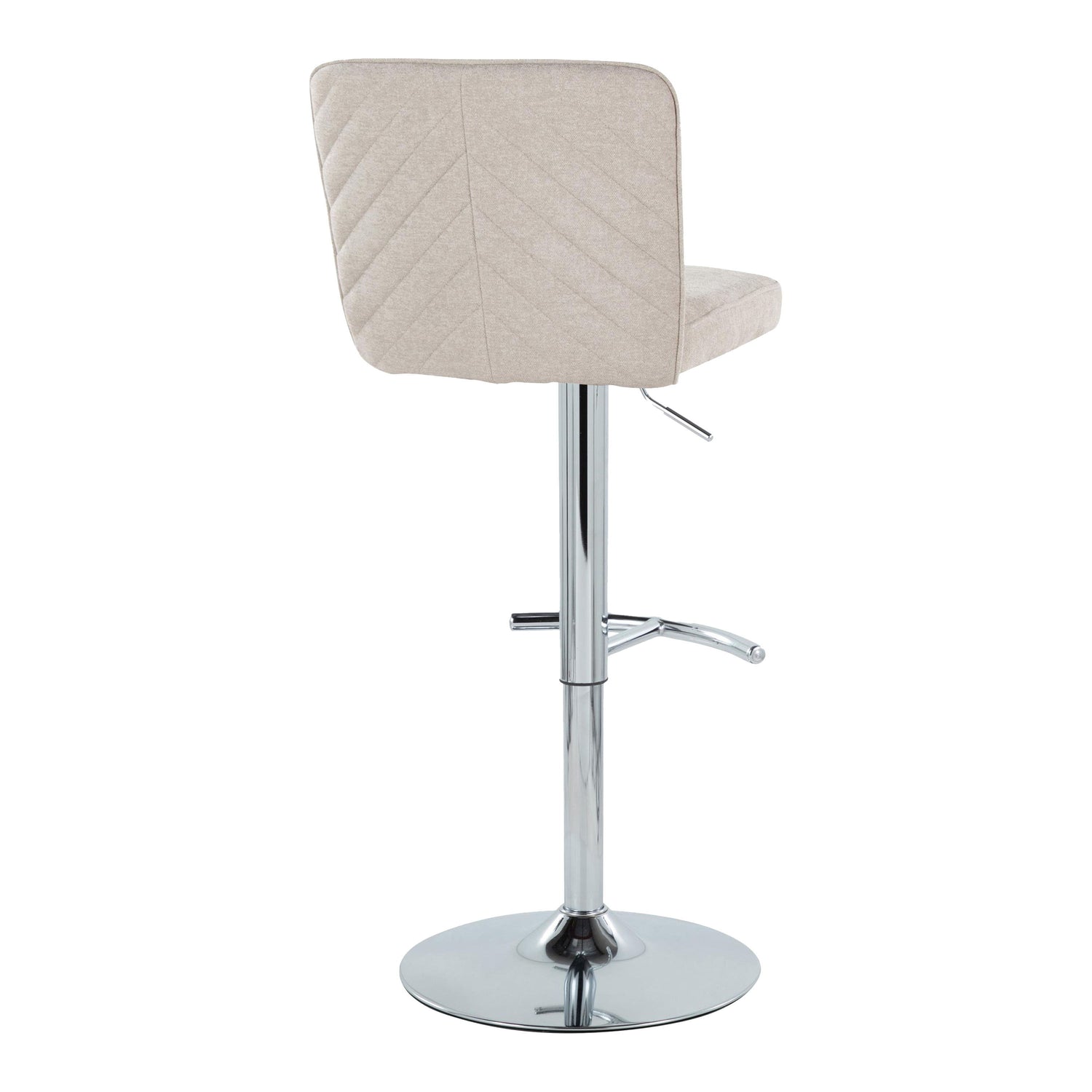 Henry - Contemporary Adjustable Barstool With Swivel &amp; Rounded T Footrest (Set of 2)