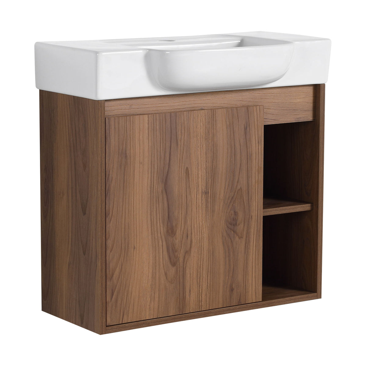 Wall Mounted Bathroom Vanity With Sink &amp; Soft Close Door
