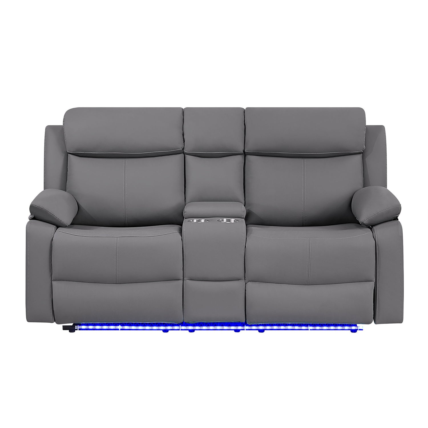 Blanche - Console Reclining Loveseat With LED Lights And Speakers