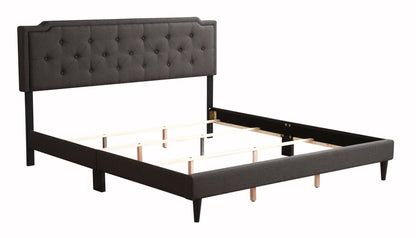 Deb - Queen Bed Button Tufted - Black