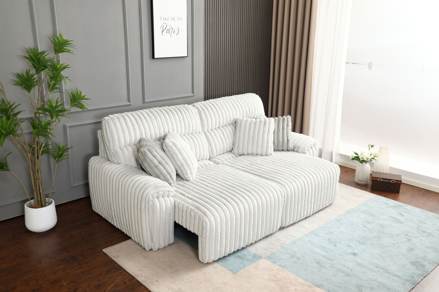 Jaya - Power Motion Sofa With Sleeper &amp; USB Port - Mondo Gray