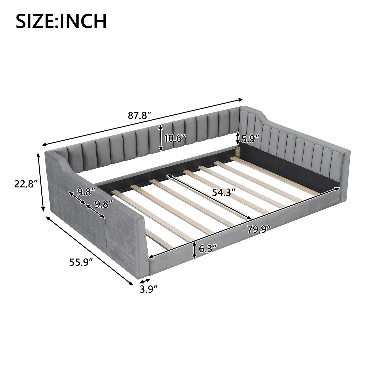 Daybed With Side Storage Pocket