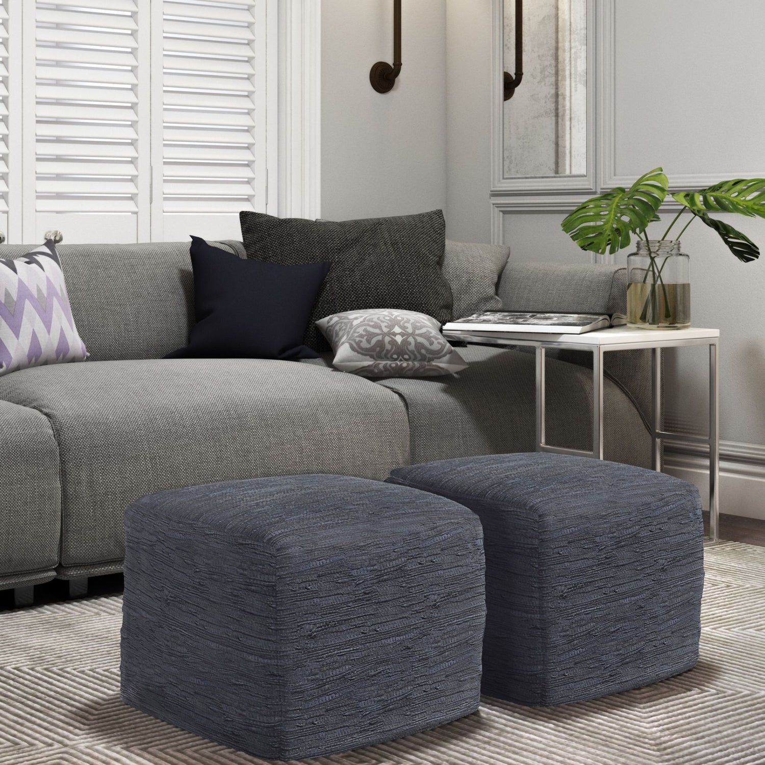Fredrik - Handcrafted Square Pouf