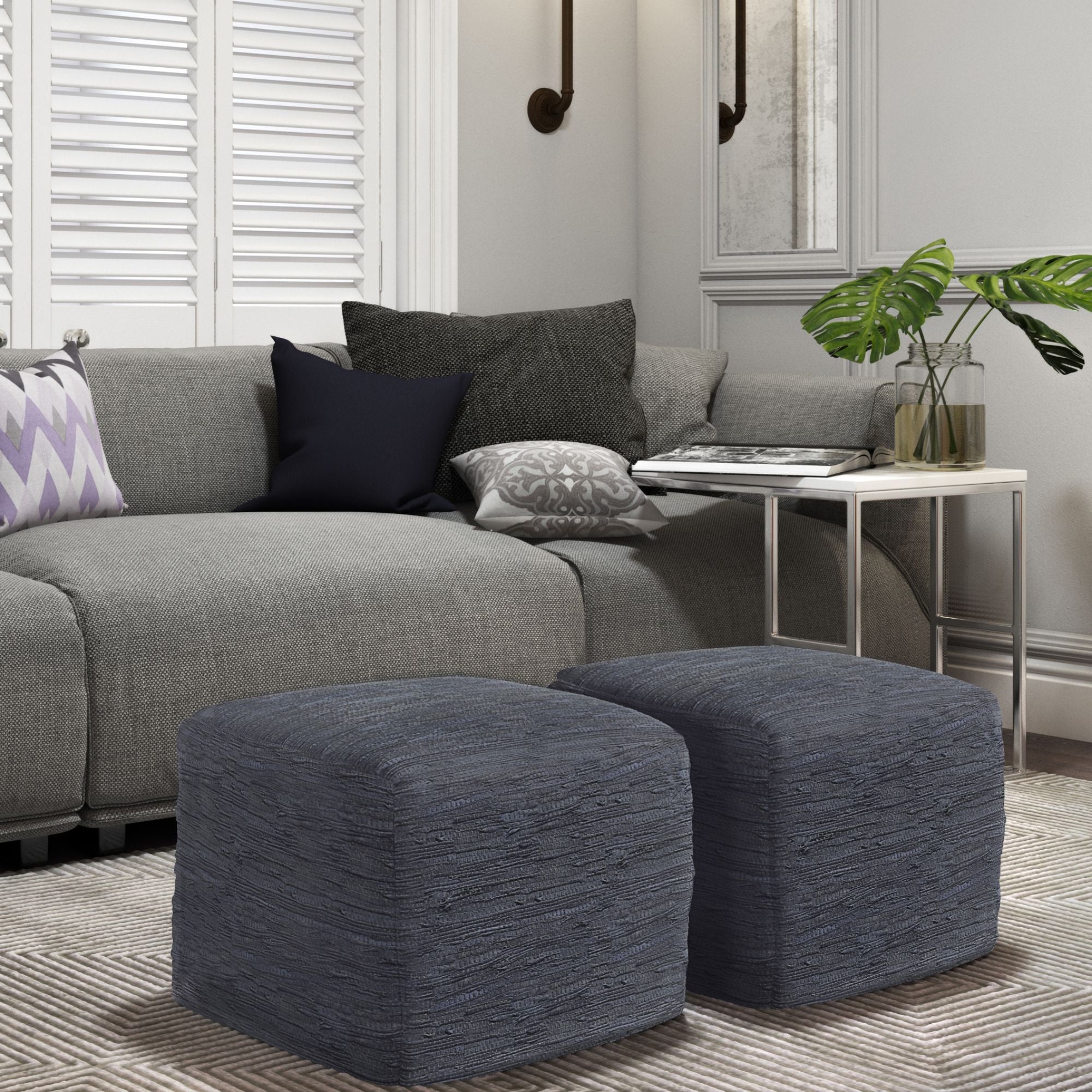 Fredrik - Handcrafted Square Pouf