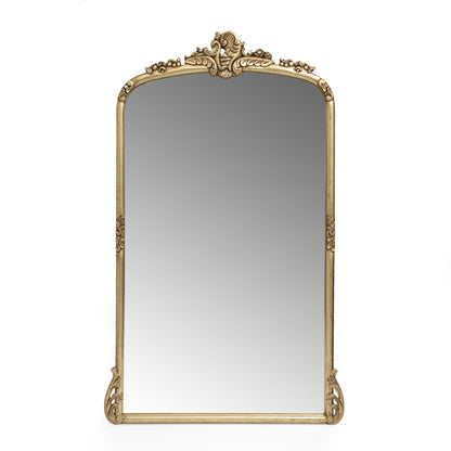 Traditional Handcrafted Over Mantle Mirror - Antique Gold
