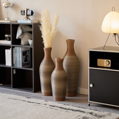 Classic And Neat Floor Vase, High Independent Flower Stand (Set of 3)