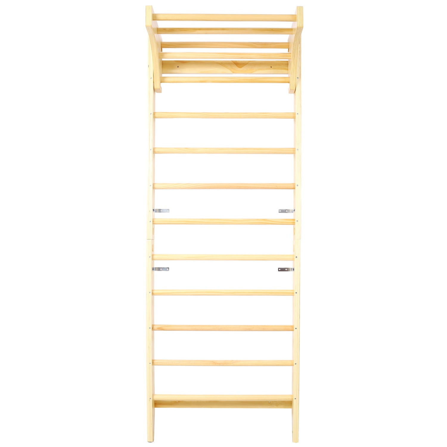 Swedish Ladder, Stall Bars Set For Physical Therapy &amp; Gymnastics - Natural