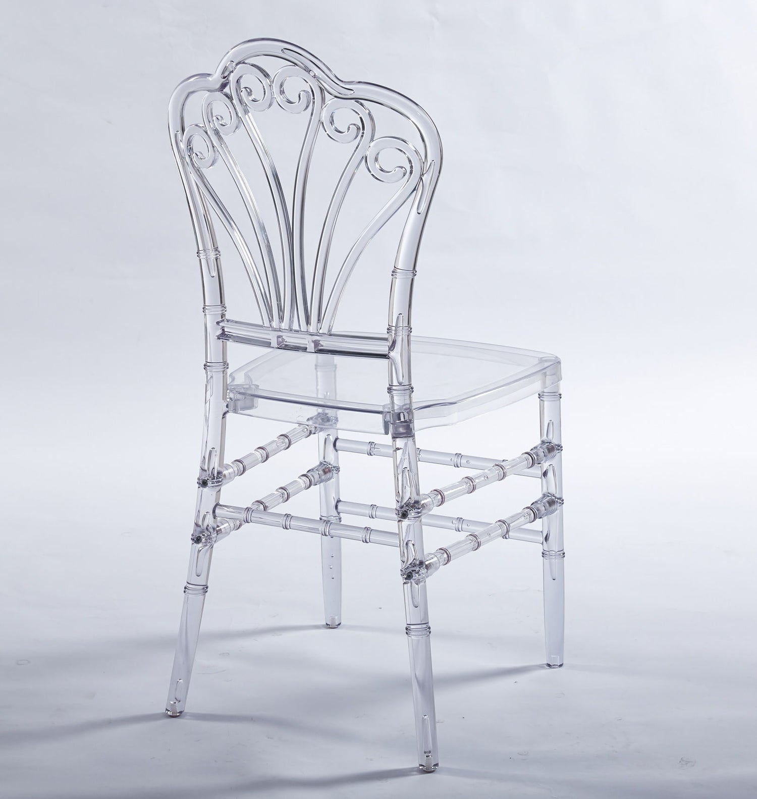 Welding Chair, Dining Chair / Plastic Seat (Set of 4) - Transparent