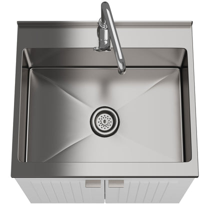 Murphy - Laundry Cabinet &amp; Faucet And Stainless Steel Sink