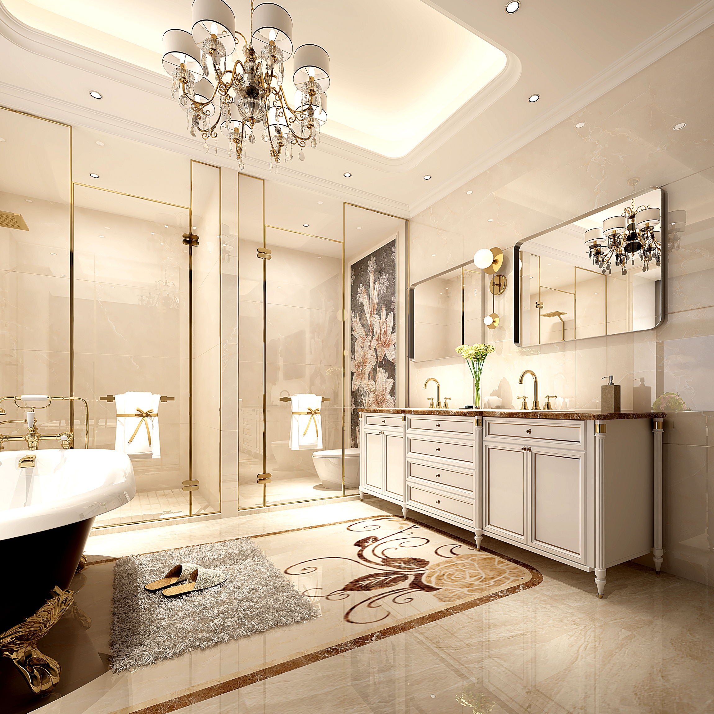 Rounded Corner Rectangle Bathroom Mirror For Wall Metal Frame Wall Mounted Bathroom Mirror Vanity Bathroom Mirror (Horizontal &amp; Vertical)
