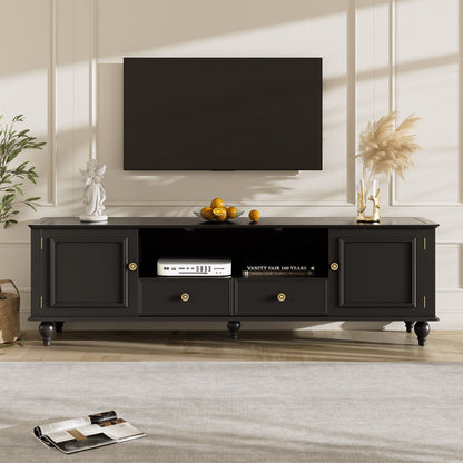 TV Stand For TVs Up To 80&quot;, Entertainment Center With Open Compartment