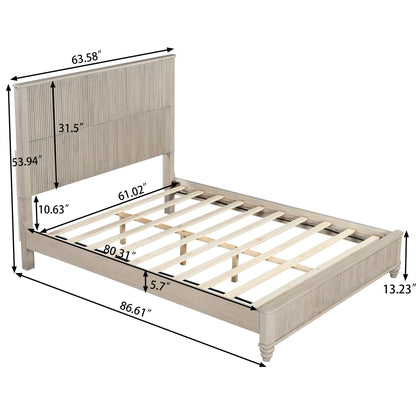 Platform Bed Frame &amp; Tall Headboard
