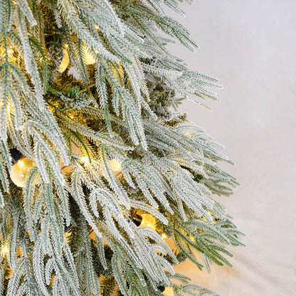 Snow Flocked Christmas Tree With LED Lights