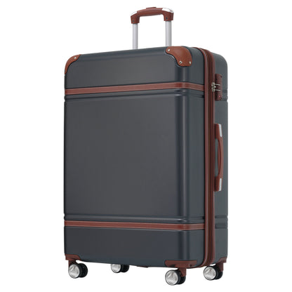Hardshell Luggage With Tsa Lock, 28&quot; Expandable Lightweight Suitcase With Spinner Wheels, Single Vintage Luggage