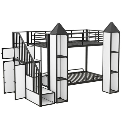 Castle Shaped Bunk Bed With Wardrobe And Storage