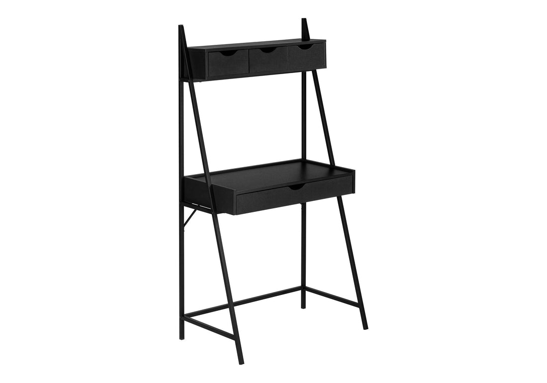 Computer Desk For Home Office, Laptop, Leaning, Storage Drawers, Contemporary &amp; Modern