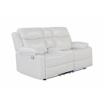 Blanche - Console Reclining Loveseat With LED Lights And Speakers