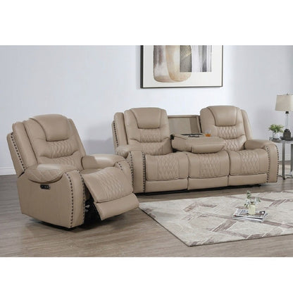 Power Motion Sofa Set With USB Ports And Adjustable Headrests