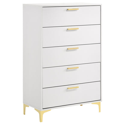 Karena - Rectangular 5 Drawer Chest - White