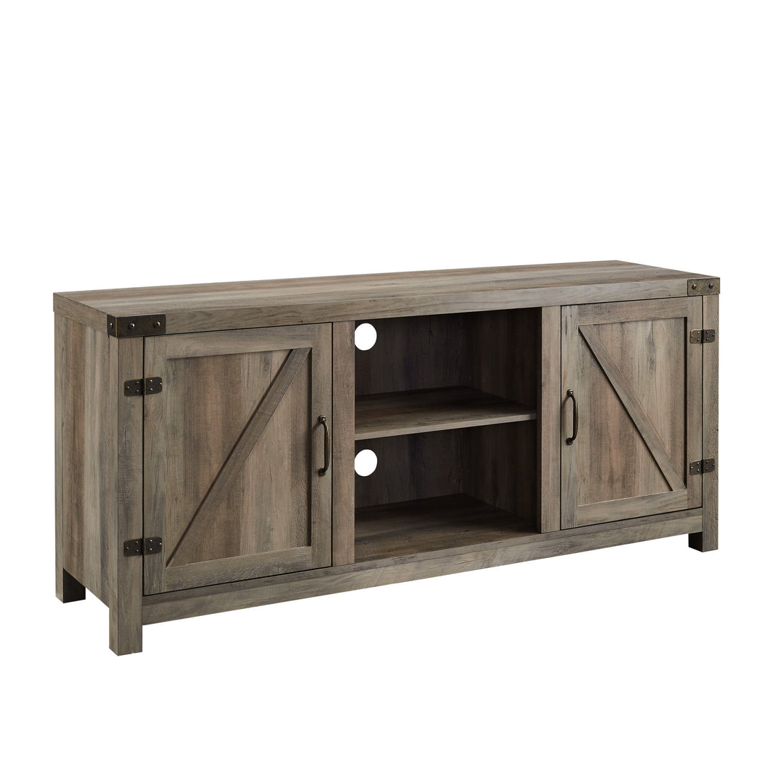 Farmhouse Barn Door TV Stand For TVs Up To 65&quot;