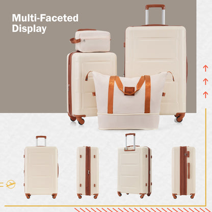 2 Piece Luggage Set With Bags Expanable Spinner Wheels ABS Lightweight Suitcase With Tsa Lock 20&quot; / 28&quot;