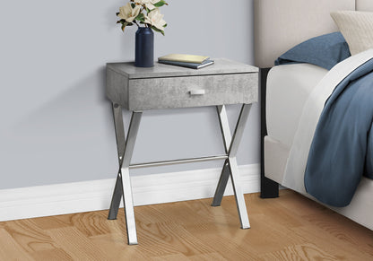 Accent Side X Table, Storage Drawer, Contemporary &amp; Modern