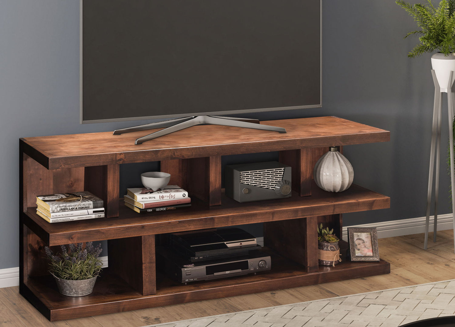 Sausalito - TV Stand Console For TVs Up To 70&quot; - Whiskey