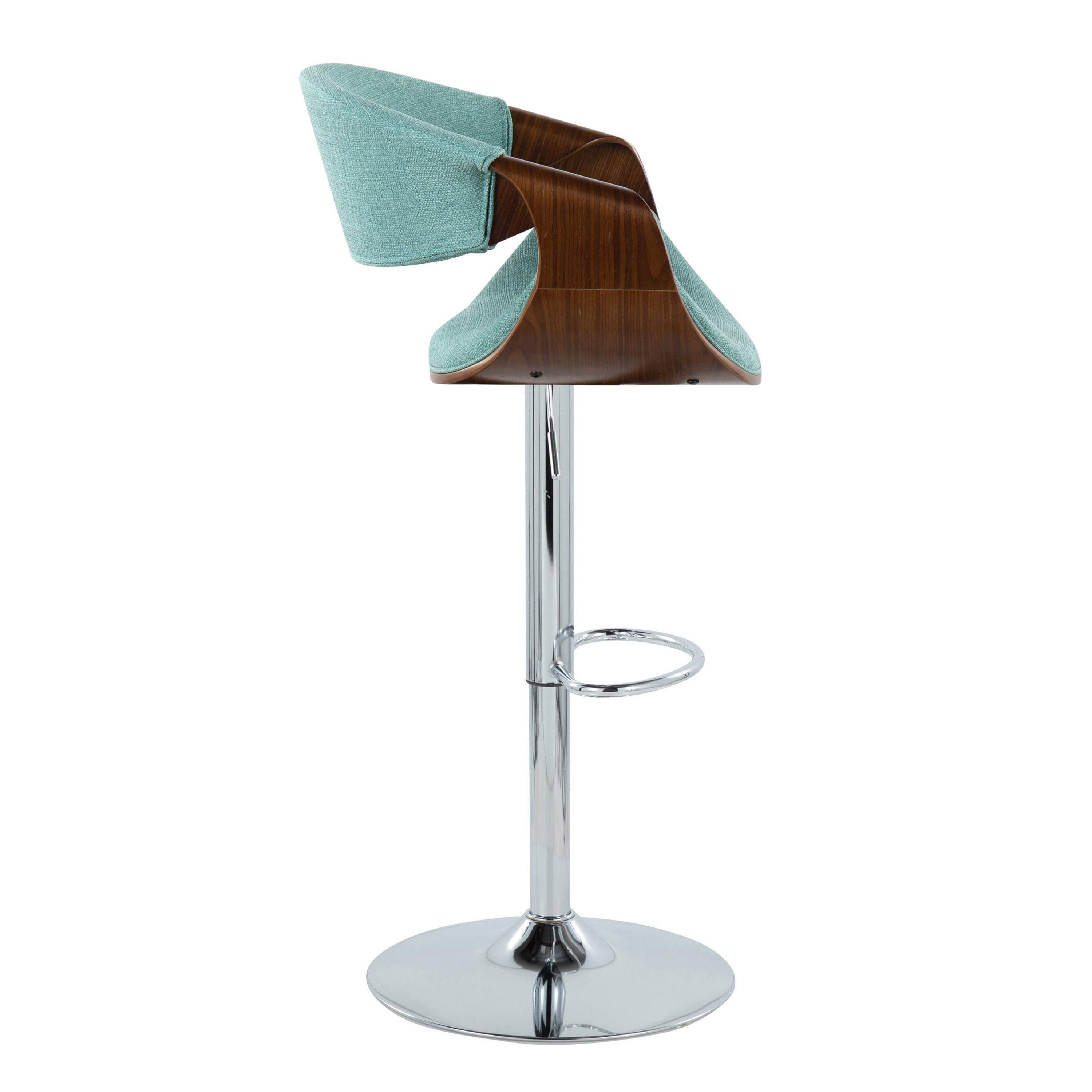 Curvo - Mid Century Modern Adjustable Barstool &amp; Swivel (Set of 2)