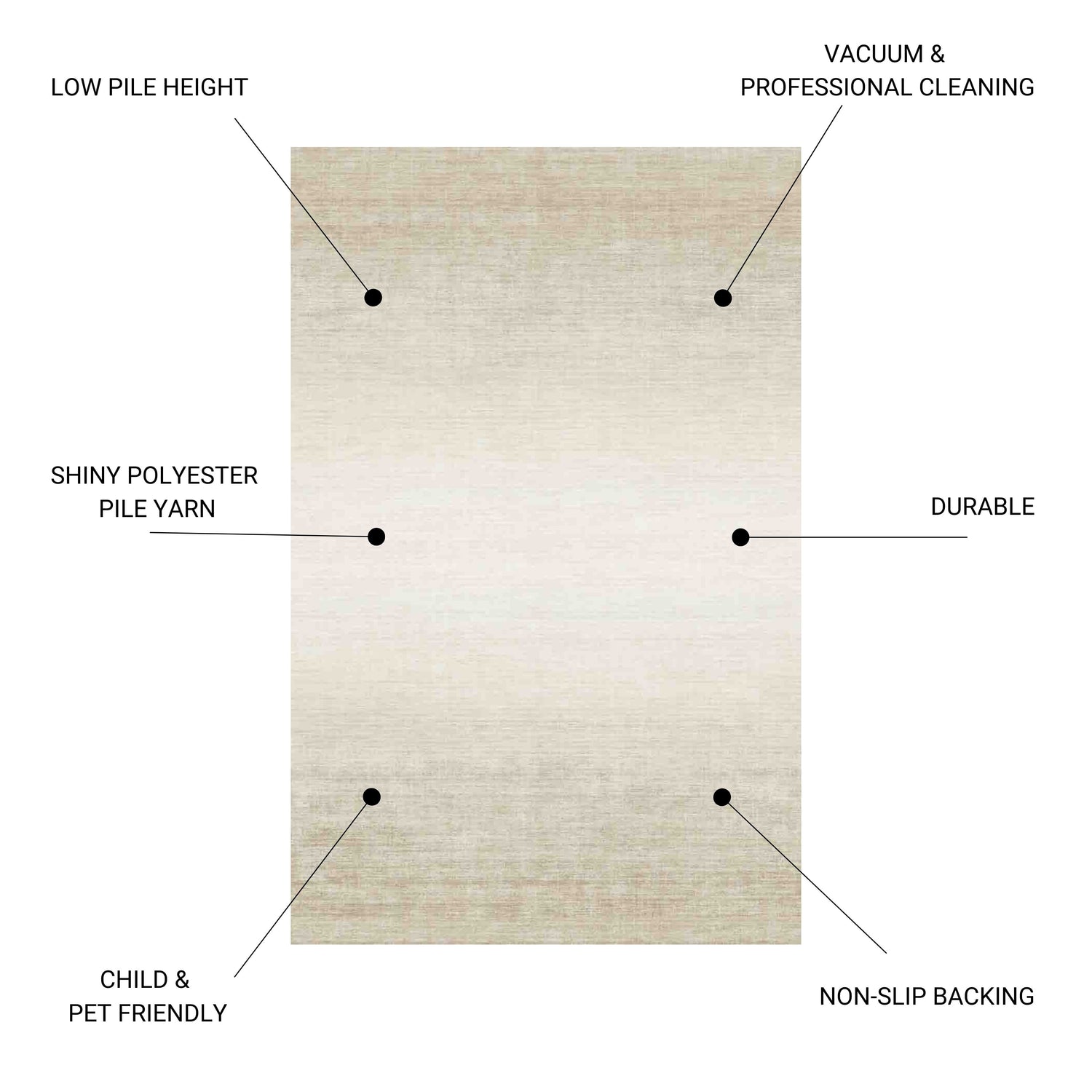 Macau - 28&quot; X 43&quot; Non - Slip Accent Rug - Beige