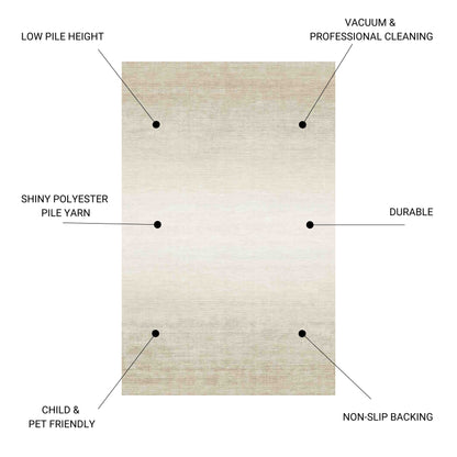 Macau - 28&quot; X 43&quot; Non - Slip Accent Rug - Beige