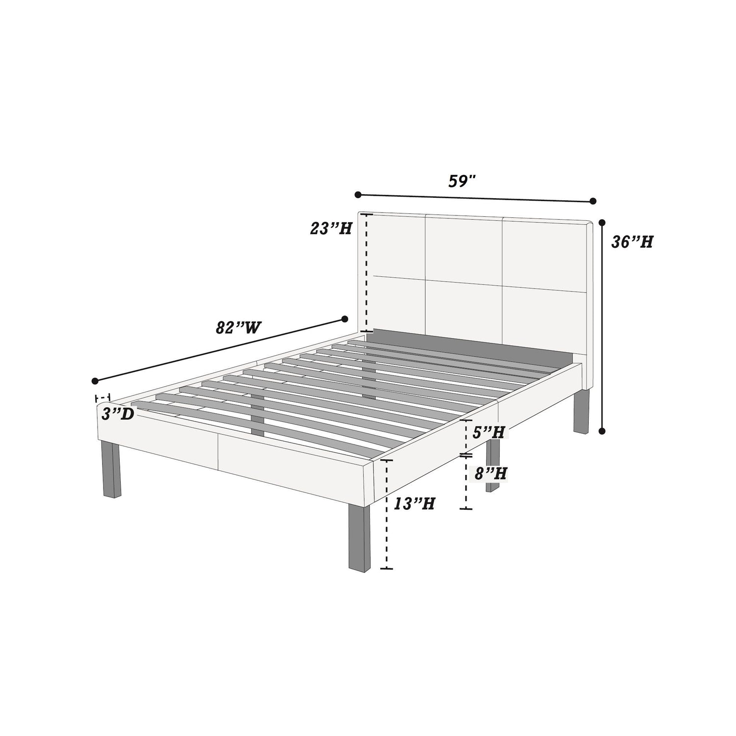 Simple Upholstered Bed