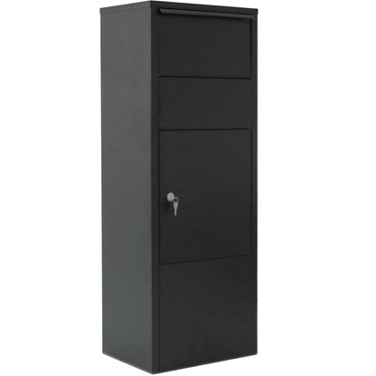 Large Package Delivery Parcel Mail Drop Box With Lockable Storage Compartment Heavy Duty Weatherproof For Express Mail Delivery For Home &amp; Business Use - Black