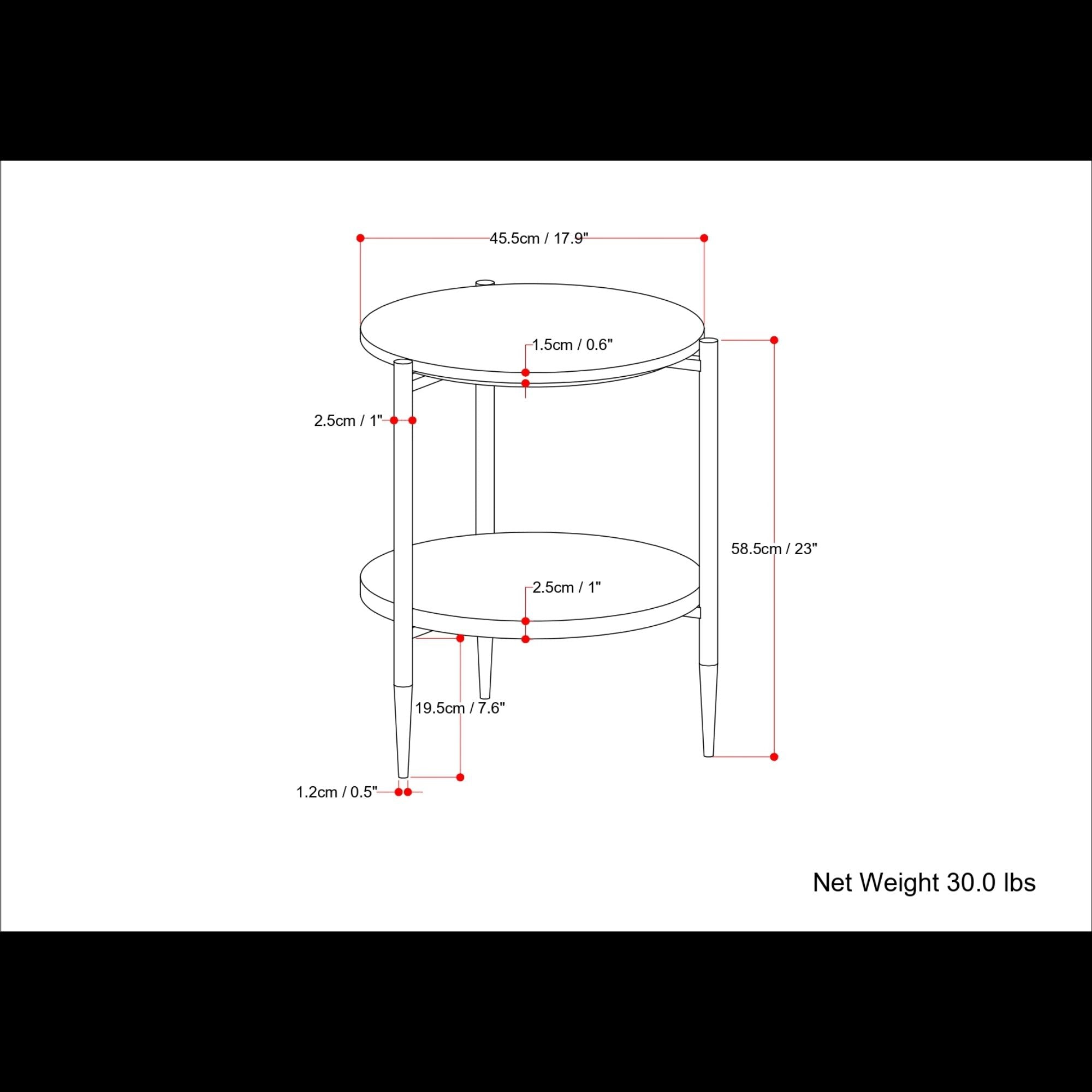 Wagner - Round Marble &amp; Wood Table