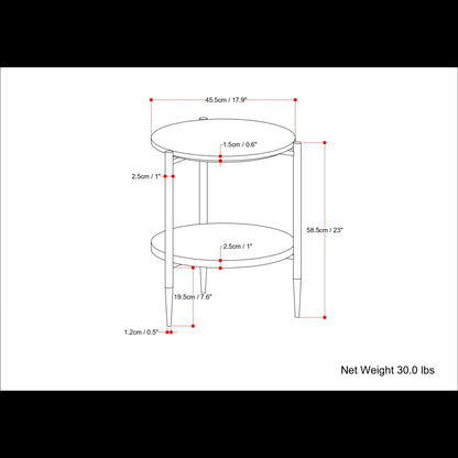 Wagner - Round Marble &amp; Wood Table