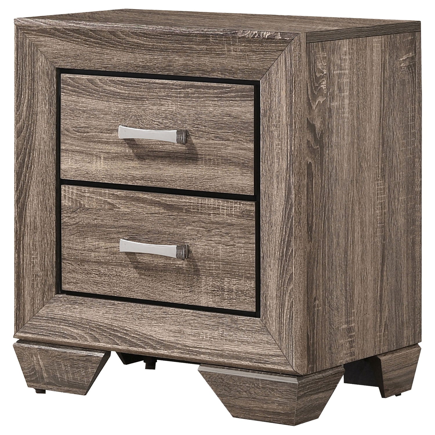 Tomasina - 2 Drawer Rectangular Nightstand - Taupe