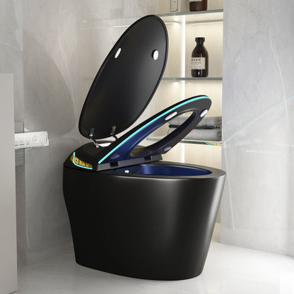 Unique Smart Toile With Built In Bidet, Auto Open / Close Seat, Foot Sensor, LED Display, Night Light, Warm Water &amp; Dryer Ceramic