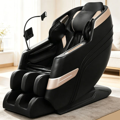 Massage Chair Recliner &amp; Zero Gravity With Full Body Air Pressure - Black