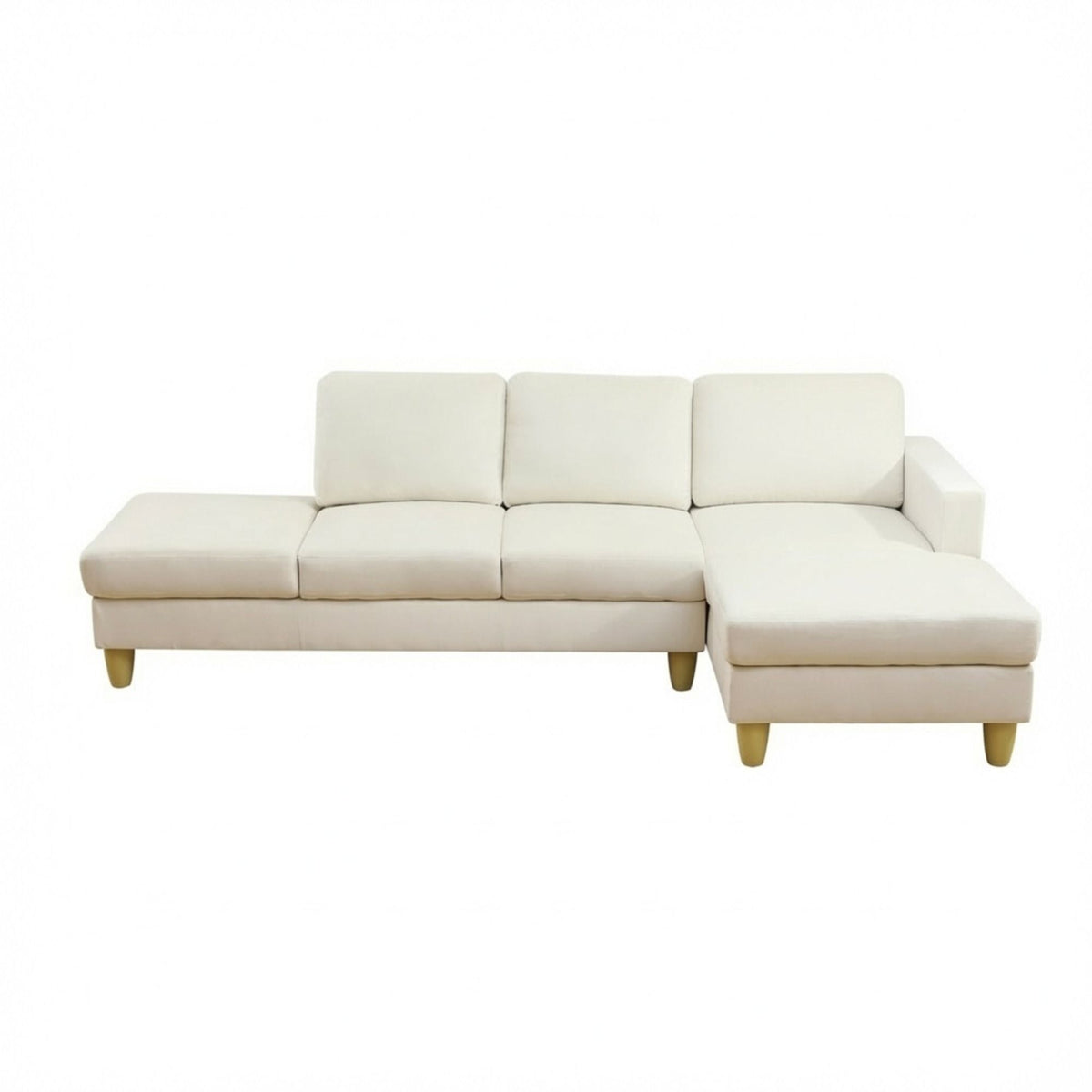 L - Shaped Sectional Sofa With Chaise &amp; Ottoman