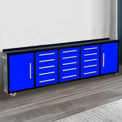 Storage Cabinet With Work Bench (15 Drawers &amp; 2 Cabinets)