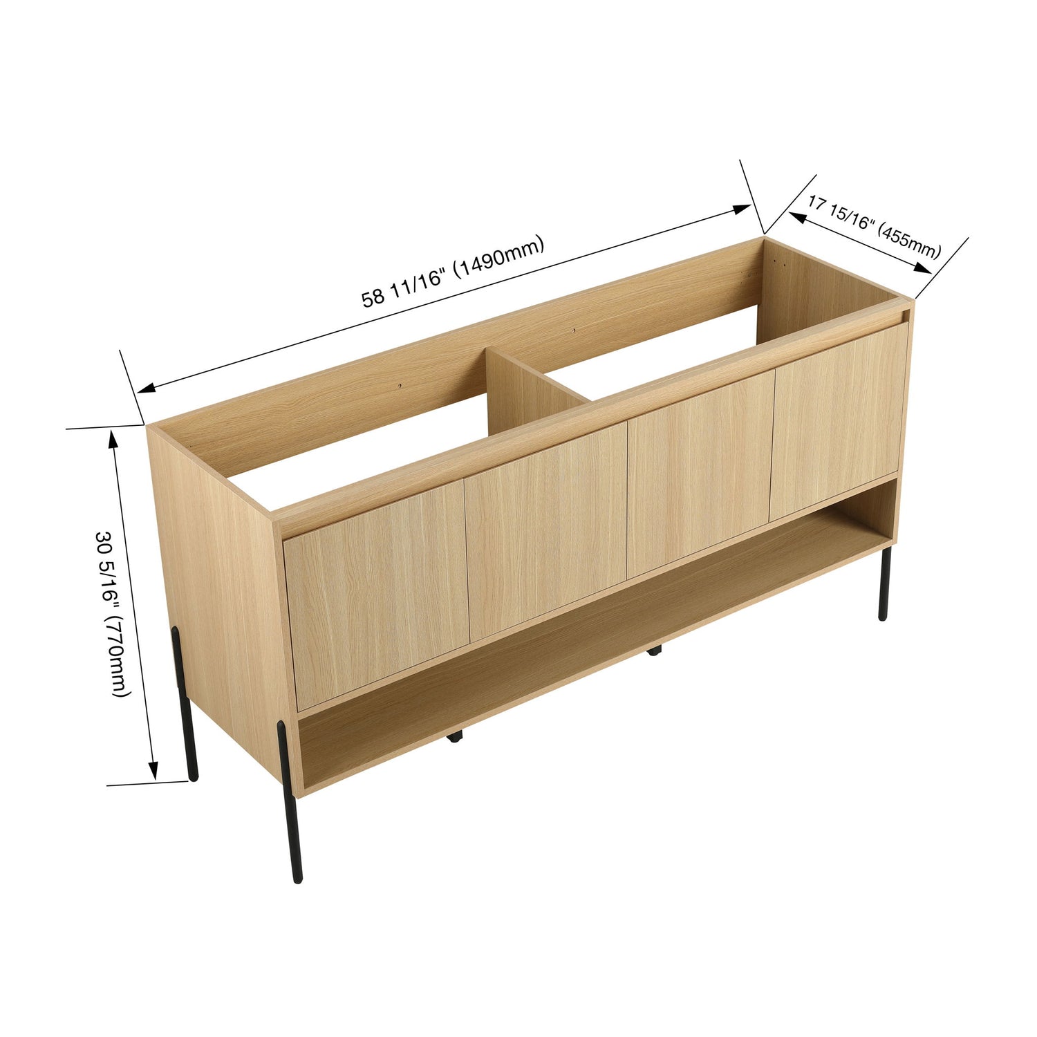 Freestanding Bathroom Vanity &amp; Soft Close Cabinet Doors
