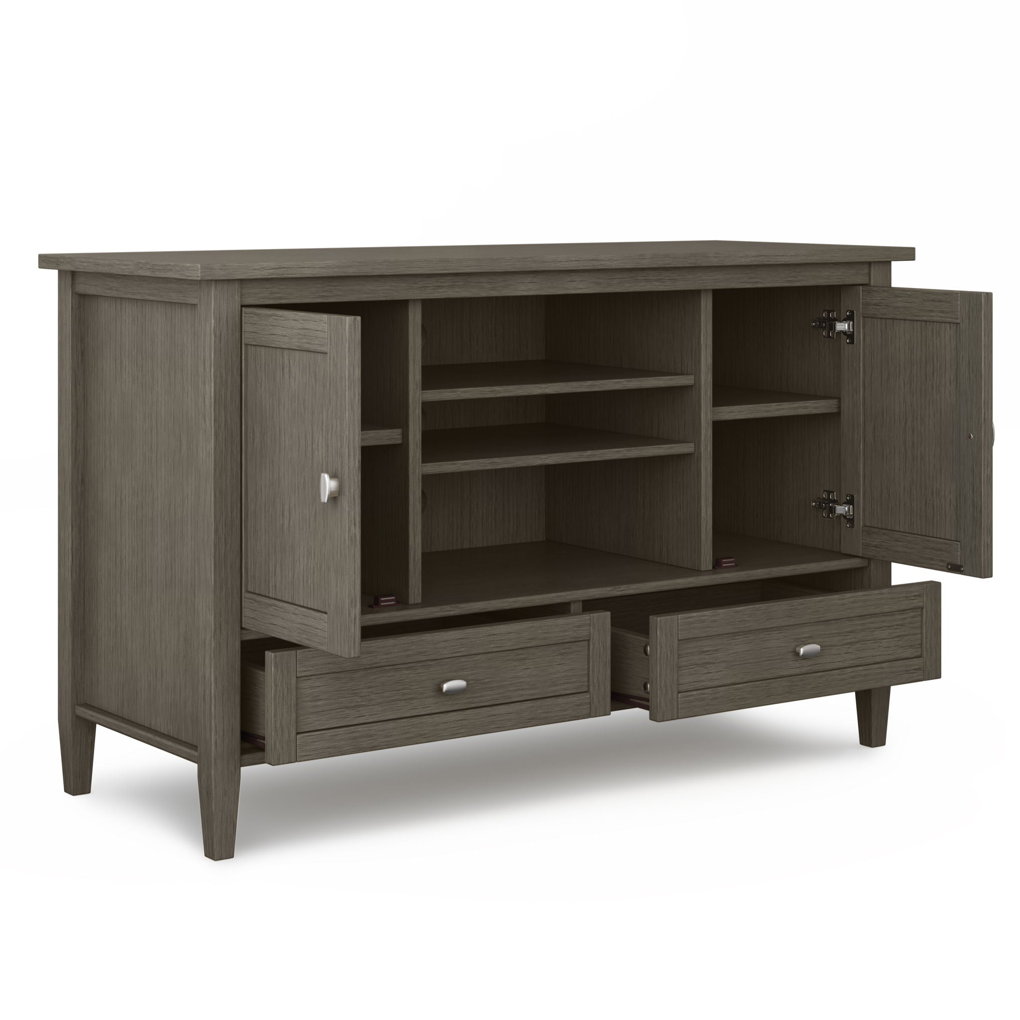 Warm Shaker - TV Media Stand - Farmhouse Gray