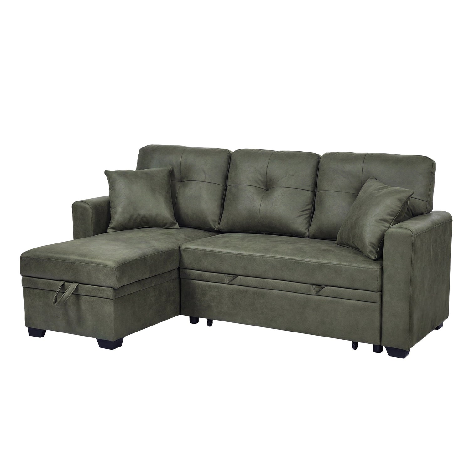 Sectional Sofa With Pull Out Bed, Reversible Chaise