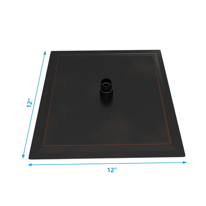 Luxury Rain Fixed Shower Head 12&quot; Square Oil Rubbed Bronze Stainless Steel - Oil-Rubbed Bronze