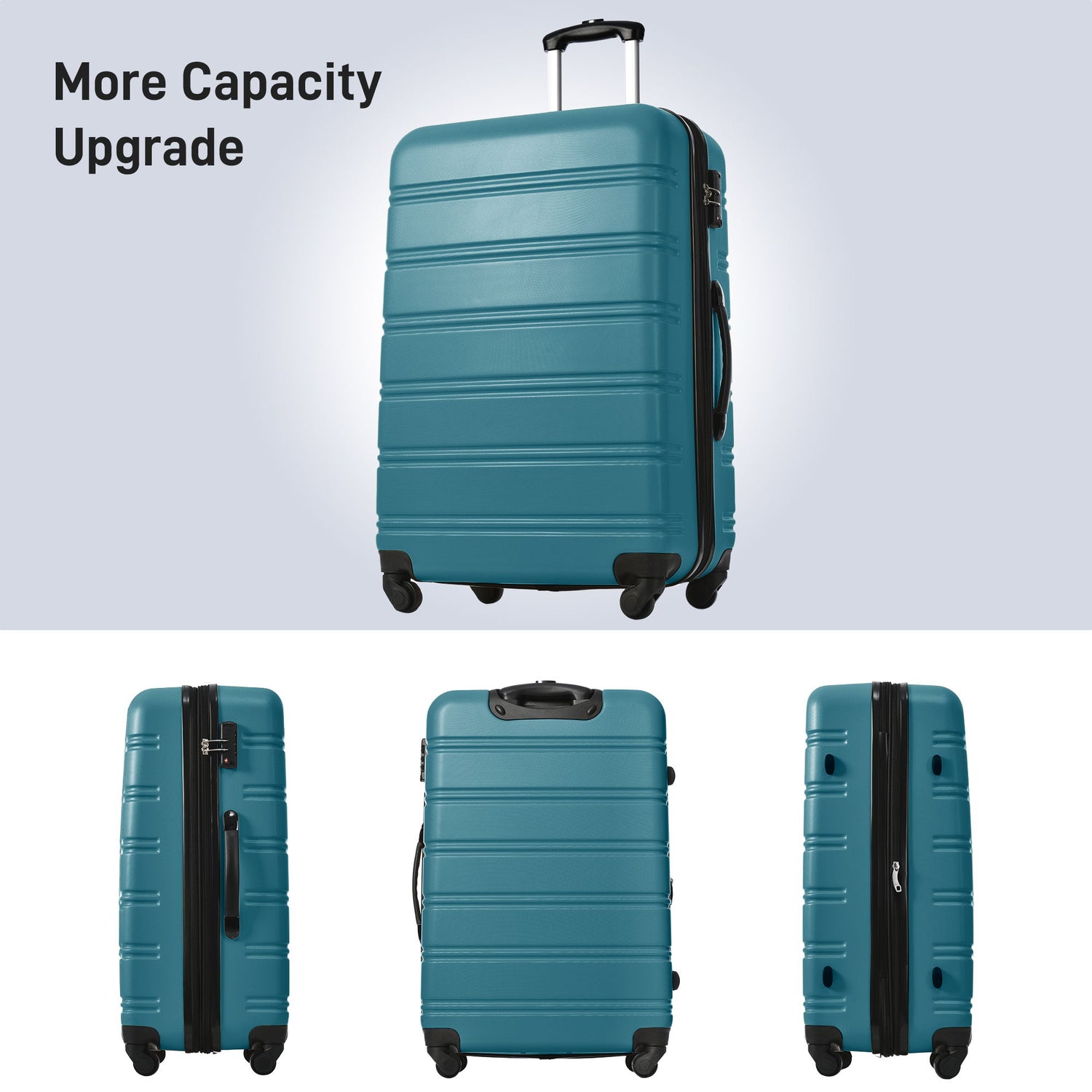 Hardshell Luggage Sets 4 Pieces + Bag Spinner Suitcase With Tsa Lock Lightweight - 16&quot; / 20&quot; / 24&quot; / 28&quot; Luggages
