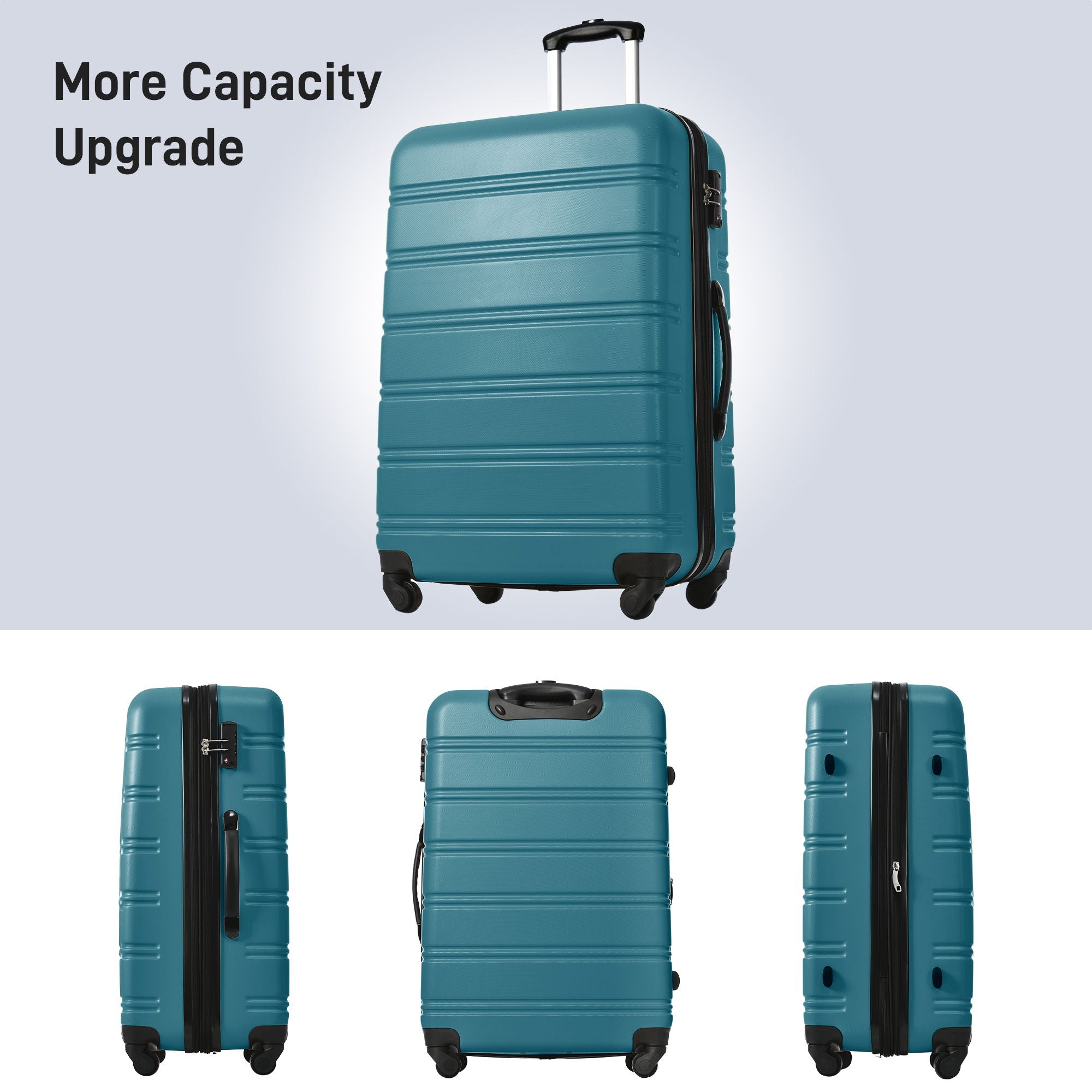 Hardshell Luggage Sets 4 Pieces + Bag Spinner Suitcase With Tsa Lock Lightweight - 16&quot; / 20&quot; / 24&quot; / 28&quot; Luggages