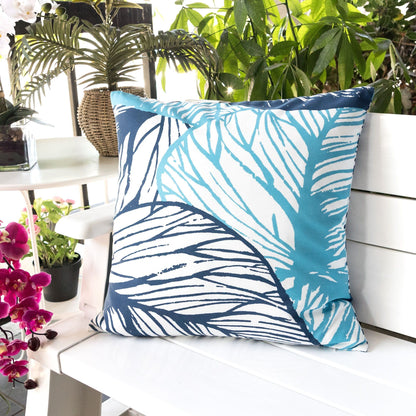 Leaf Vein Outdoor &amp; Indoor Pillow - Indigo