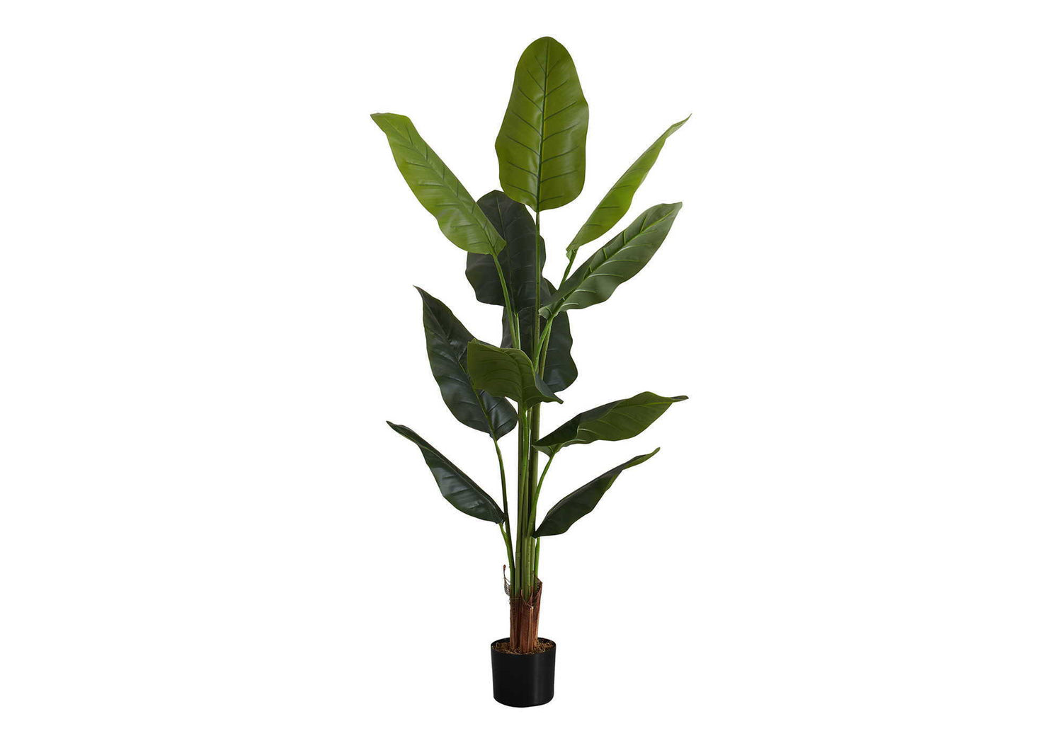 59&quot; Tall, Artificial Plant, Strelitzia Tree, Indoor, Faux, Fake, Floor, Greenery, Potted, Real Touch, Decorative - Green / Black