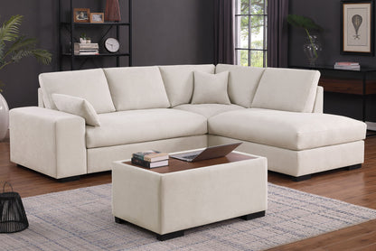 Joshua - 100&quot; Sectional Sofa with Right Facing Chaise and Console Ottoman