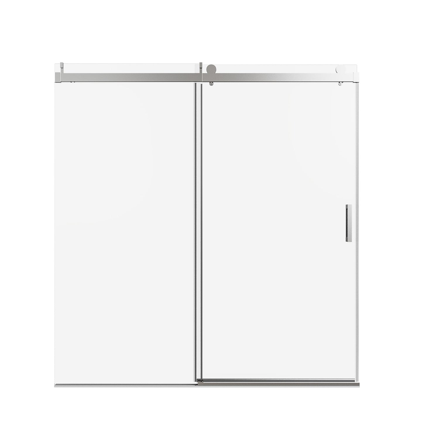 Frameless Sliding Shower Door With Soft- Close, 3 / 8" Tempered Glass